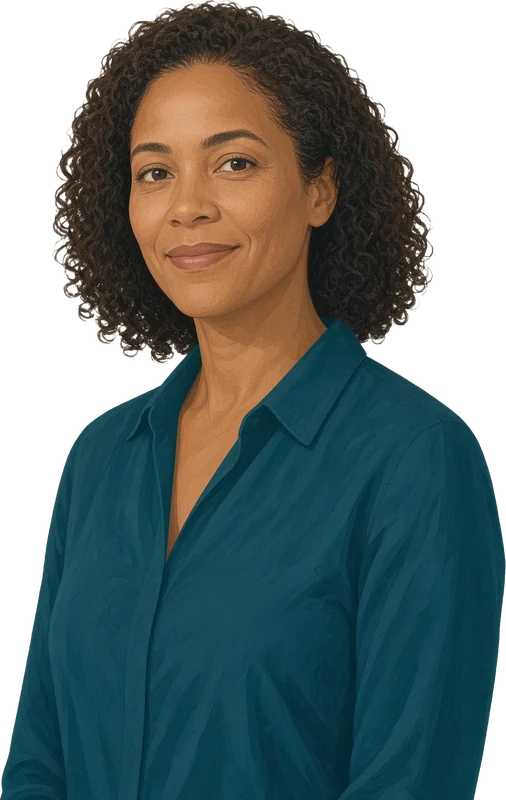 Illustration of Ava, a program lead, smiling