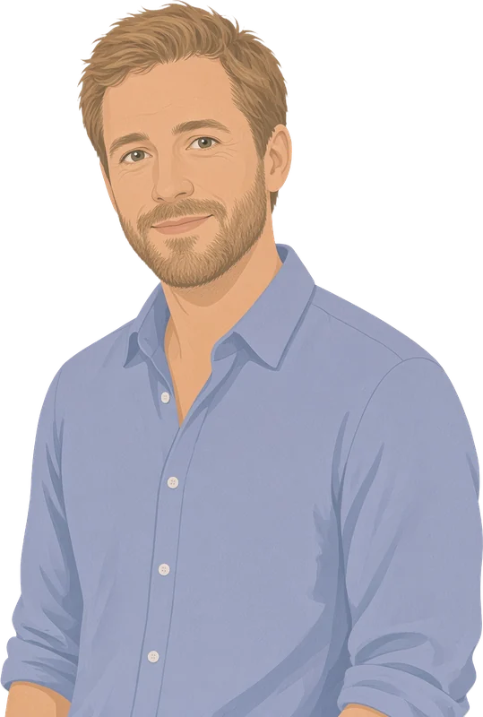 Illustration of Ben, a land trust operations manager, smiling
